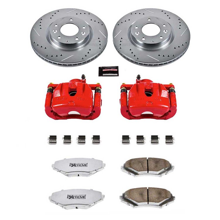 Street Warrior Brake Upgrade Kit Cross-Drilled and Slotted Rotors Z26 Extreme Street Performance Bra