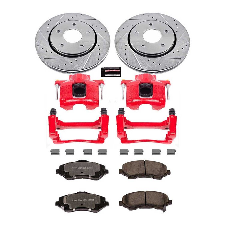 Truck and Towing Z36 Brake Upgrade Kit Cross-Drilled and Slotted Rotors Z36 Carbon Ceramic Brake Pad