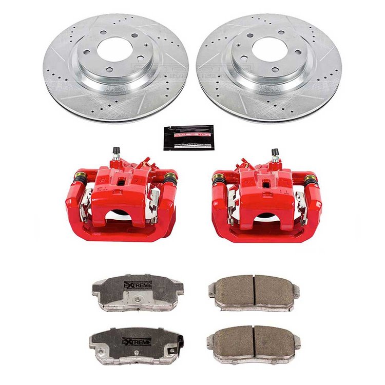 Street Warrior Brake Upgrade Kit Cross-Drilled and Slotted Rotors Z26 Extreme Street Performance Bra