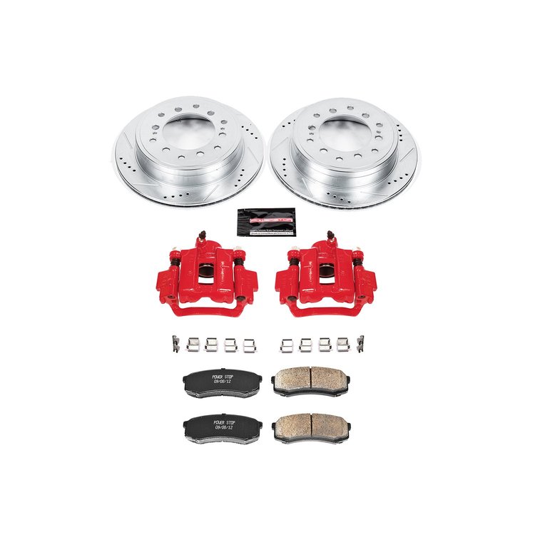 High Performance Brake Upgrade Kit Cross-Drilled and Slotted Rotors Z23 Evolution Sport High Carbon