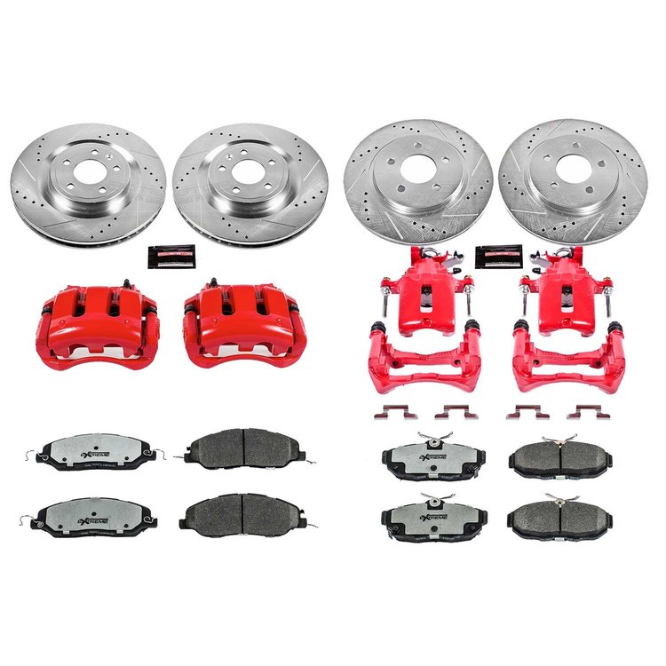 Street Warrior Brake Upgrade Kit Cross-Drilled and Slotted Rotors Z26 Extreme Street Performance Bra