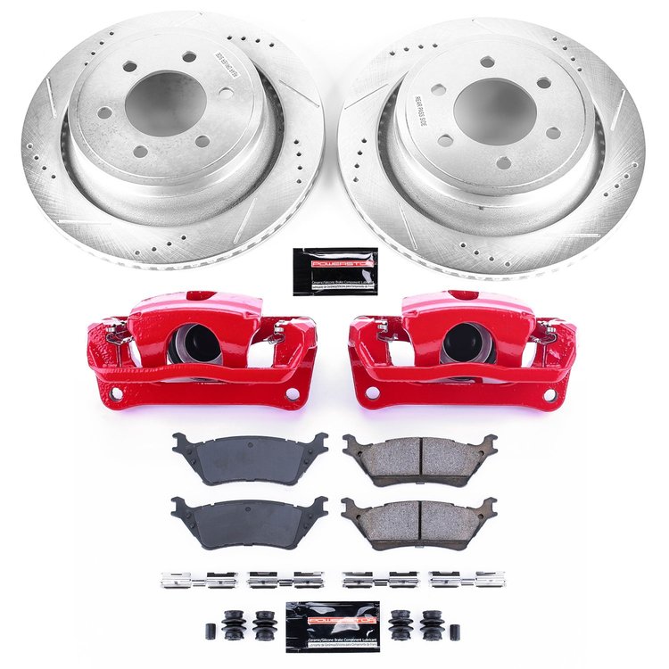 High Performance Brake Upgrade Kit Cross-Drilled and Slotted Rotors Z23 Evolution Sport High Carbon
