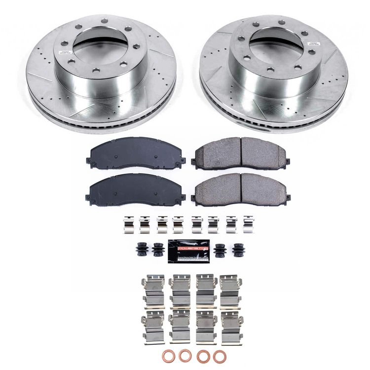 KC6403 Z23 Daily Driver Carbon-Fiber Ceramic Pads Drilled & Slotted Rotor & Caliper Kit