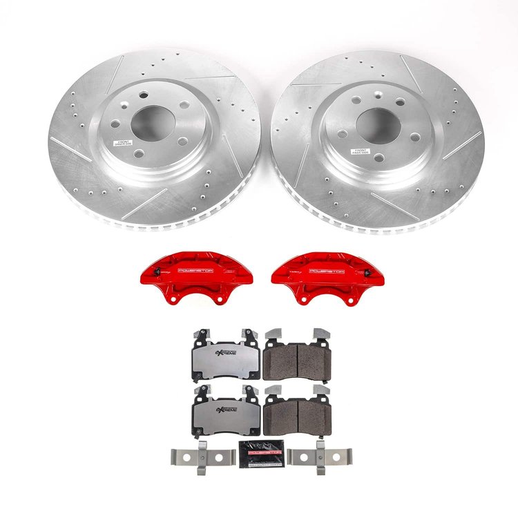 KC6534-26 Z26 Street Performance Ceramic Brake Pad, Drilled Slotted Rotor, & Caliper Kit