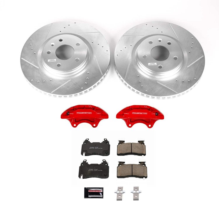 KC6534 Z23 Daily Driver Carbon-Fiber Ceramic Pads Drilled & Slotted Rotor & Caliper Kit