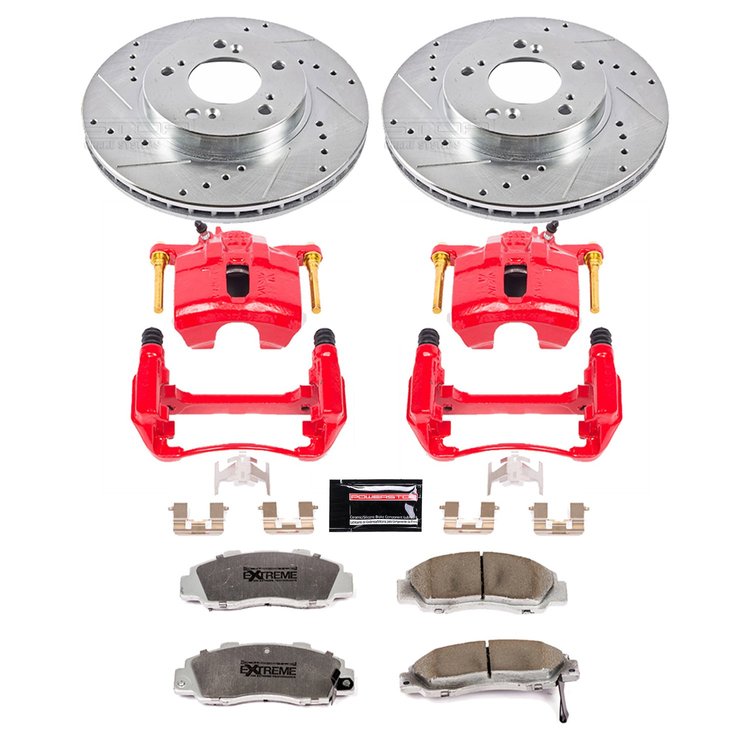 Street Warrior Brake Upgrade Kit Cross-Drilled and Slotted Rotors Z26 Extreme Street Performance Bra