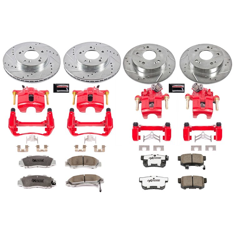 Street Warrior Brake Upgrade Kit Cross-Drilled and Slotted Rotors Z26 Extreme Street Performance Bra