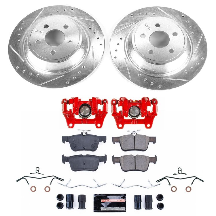 KC7144B Z23 Daily Driver Carbon-Fiber Ceramic Pads Drilled & Slotted Rotor & Caliper Kit