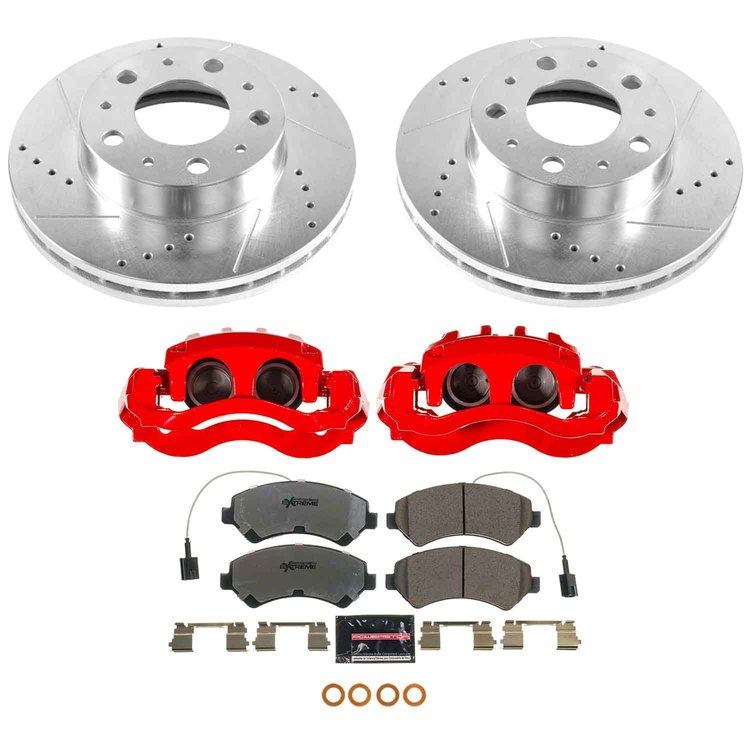 KC7303-36 Z36 Truck & SUV Ceramic Brake Pad, Drilled & Slotted Rotor, & Caliper Kit