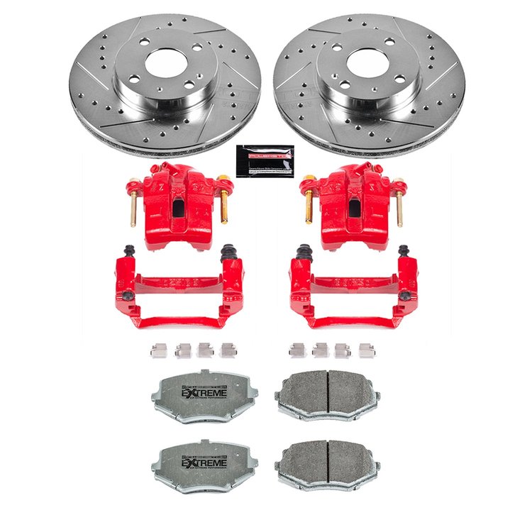 Street Warrior Brake Upgrade Kit Cross-Drilled and Slotted Rotors Z26 Extreme Street Performance Bra