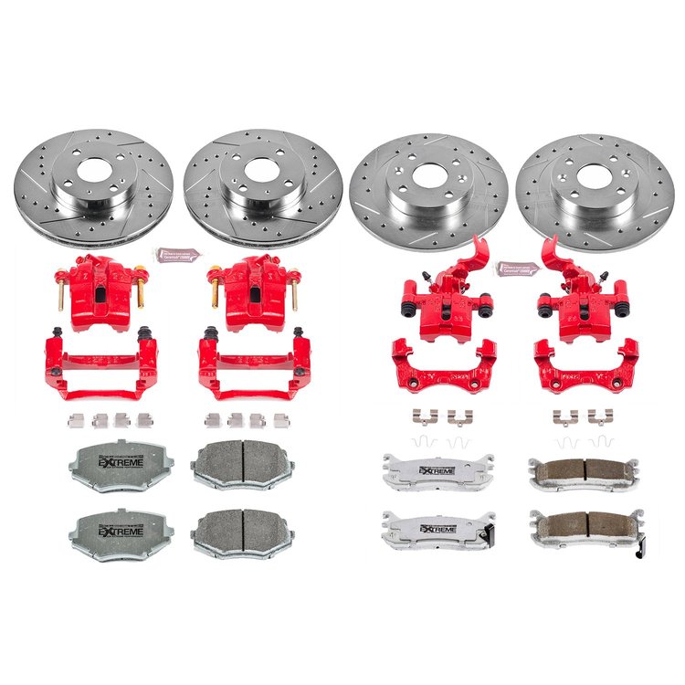 Street Warrior Brake Upgrade Kit Cross-Drilled and Slotted Rotors Z26 Extreme Street Performance Bra