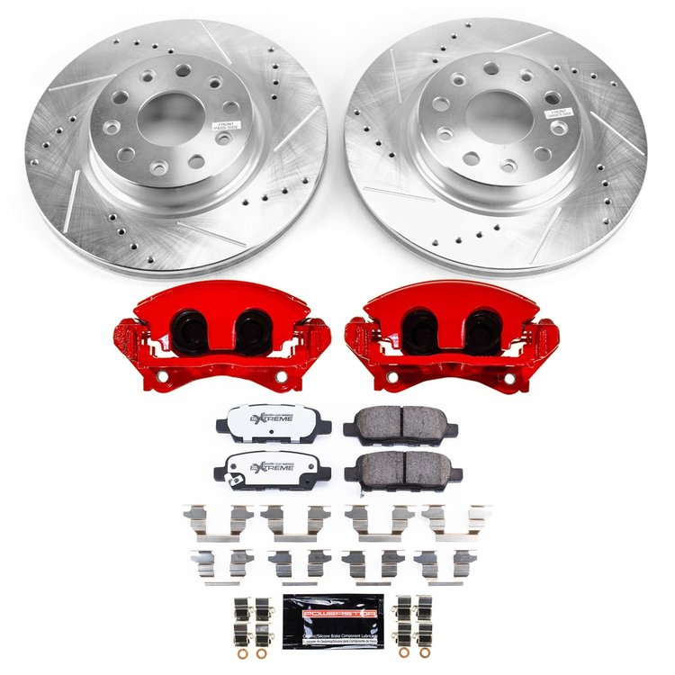 KC7941A-36 Z36 Truck & SUV Ceramic Brake Pad, Drilled & Slotted Rotor, & Caliper Kit