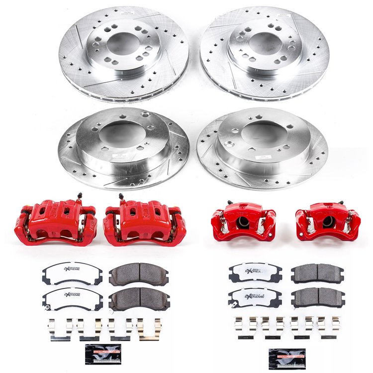 Street Warrior Brake Upgrade Kit Cross-Drilled and Slotted Rotors Z26 Extreme Street Performance Bra