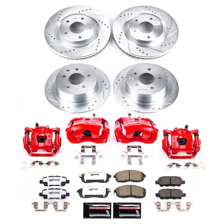 KC8360-26 Z26 Street Performance Ceramic Brake Pad, Drilled Slotted Rotor, & Caliper Kit
