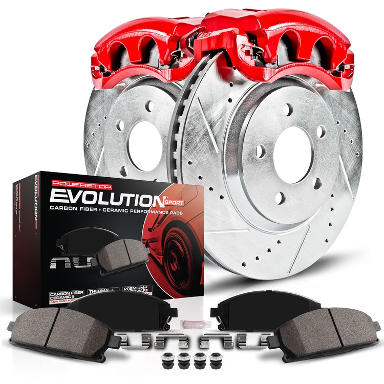 Z23 Daily Driver Carbon-Fiber Ceramic Pads Drilled & Slotted Rotor & Caliper Kit for 2021-2024 Cadillac XT6
