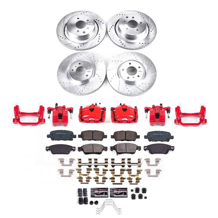 KC9063 Z23 Daily Driver Carbon-Fiber Ceramic Pads Drilled & Slotted Rotor & Caliper Kit