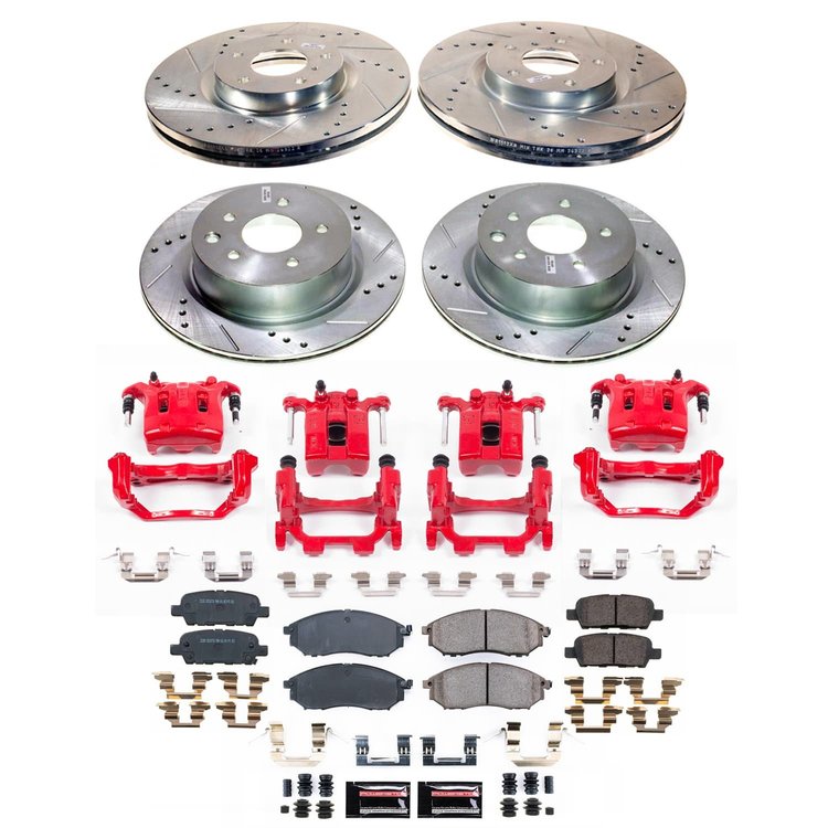 KC9065 Z23 Daily Driver Carbon-Fiber Ceramic Pads Drilled & Slotted Rotor & Caliper Kit