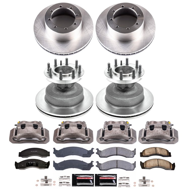 KCOE4233A OE Stock Replacement Low-Dust Ceramic Brake Pad, Rotor & Caliper Kit