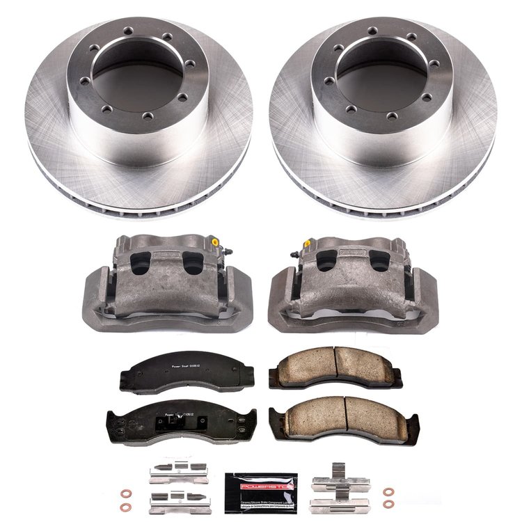 KCOE4912A OE Stock Replacement Low-Dust Ceramic Brake Pad, Rotor & Caliper Kit