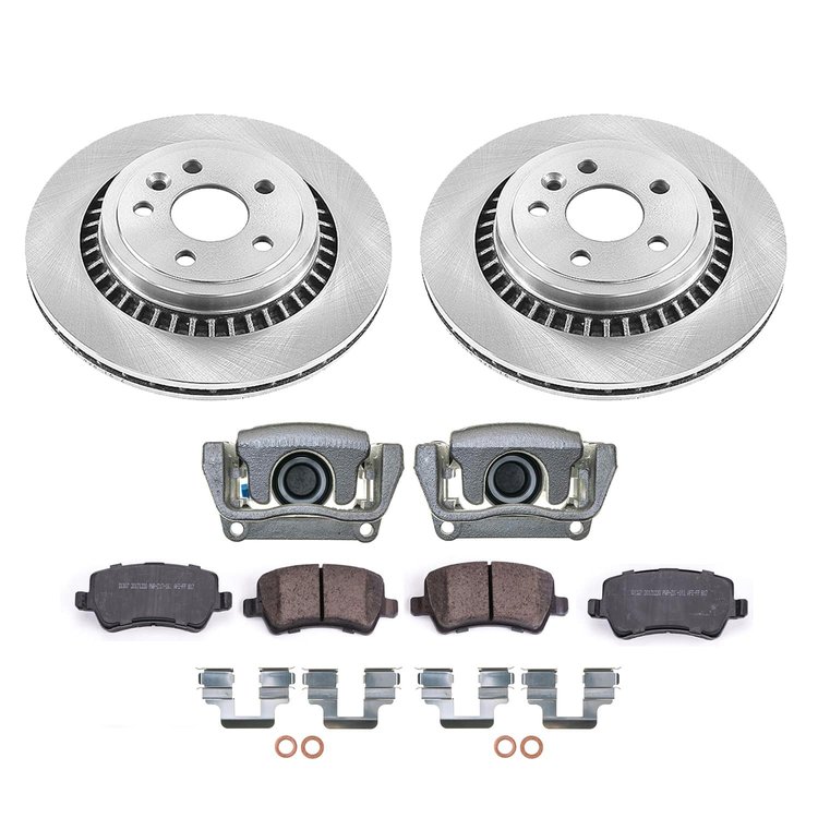 KCOE5705 OE Stock Replacement Low-Dust Ceramic Brake Pad, Rotor & Caliper Kit