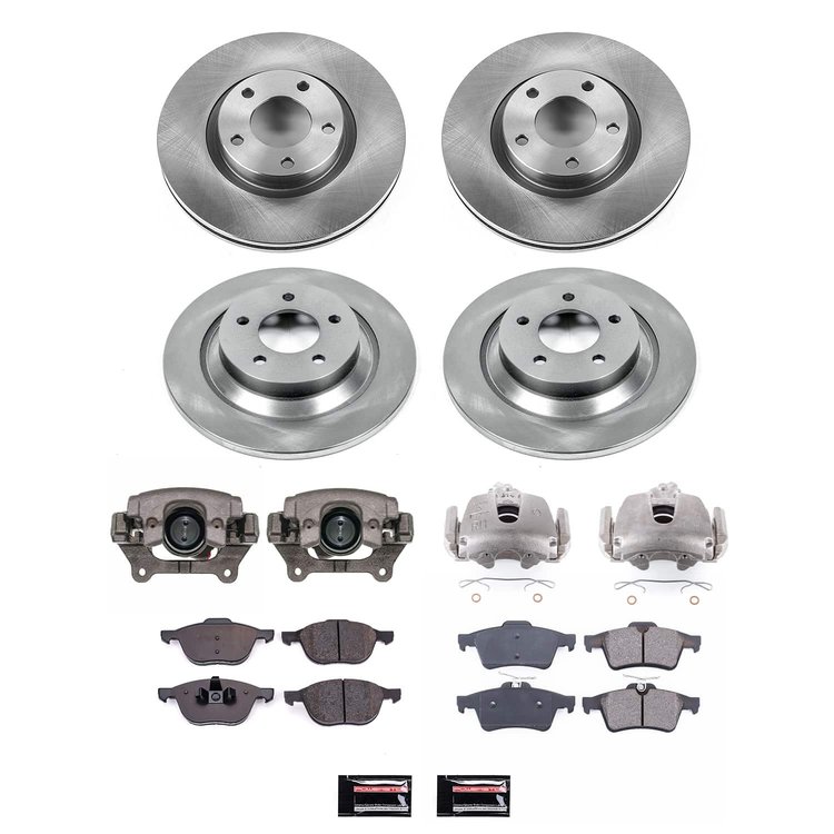 KCOE5804 OE Stock Replacement Low-Dust Ceramic Brake Pad, Rotor & Caliper Kit