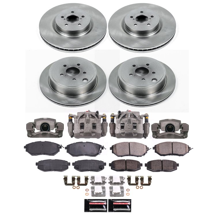 KCOE5830 OE Stock Replacement Low-Dust Ceramic Brake Pad, Rotor & Caliper Kit