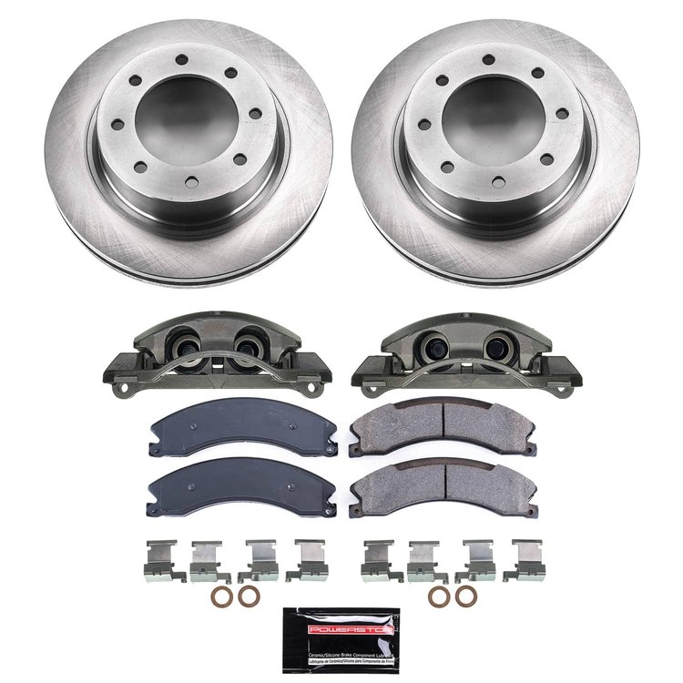KCOE6518A OE Stock Replacement Low-Dust Ceramic Brake Pad, Rotor & Caliper Kit