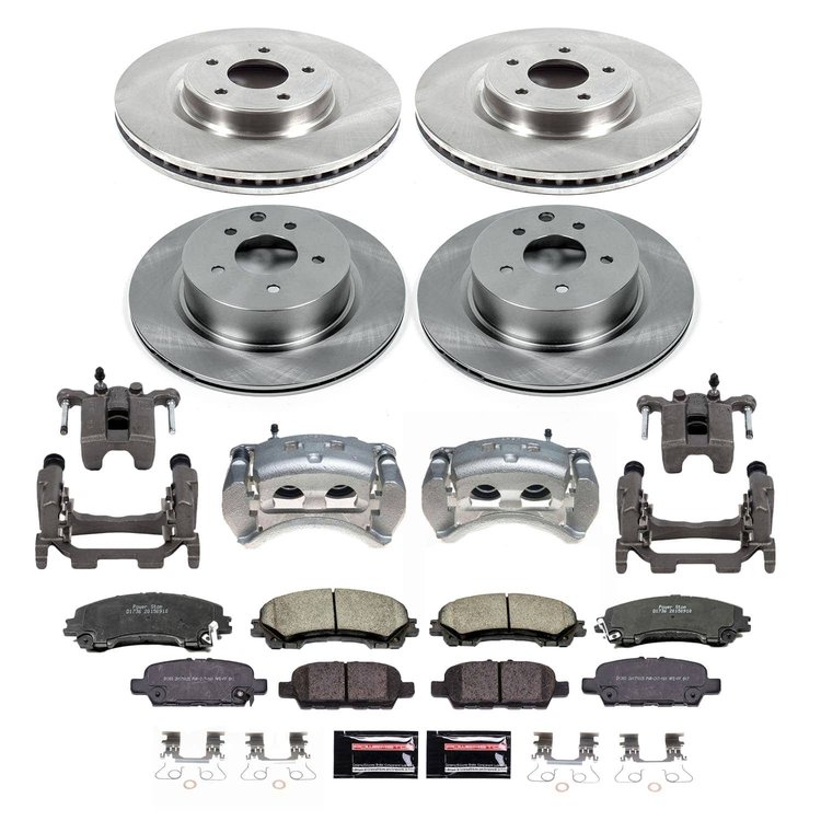 KCOE7584A OE Stock Replacement Low-Dust Ceramic Brake Pad, Rotor & Caliper Kit