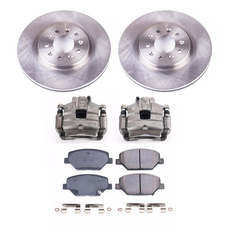 KCOE7661B OE Stock Replacement Low-Dust Ceramic Brake Pad, Rotor & Caliper Kit