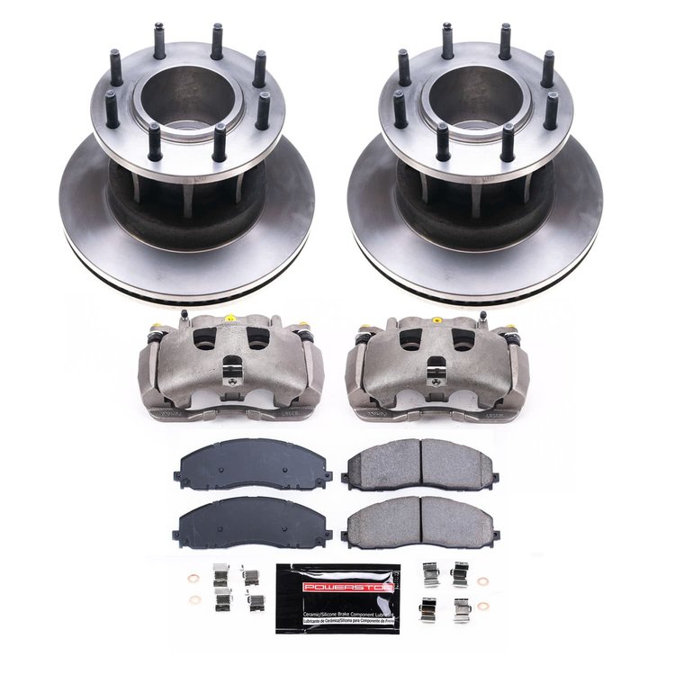 KCOE7669 OE Stock Replacement Low-Dust Ceramic Brake Pad, Rotor & Caliper Kit