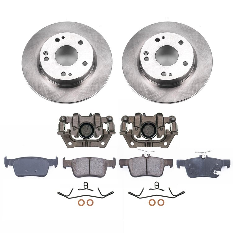 KCOE7725 OE Stock Replacement Low-Dust Ceramic Brake Pad, Rotor & Caliper Kit