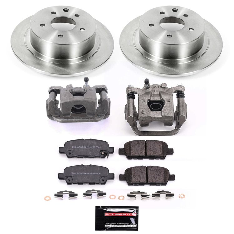 KCOE8335 OE Stock Replacement Low-Dust Ceramic Brake Pad, Rotor & Caliper Kit