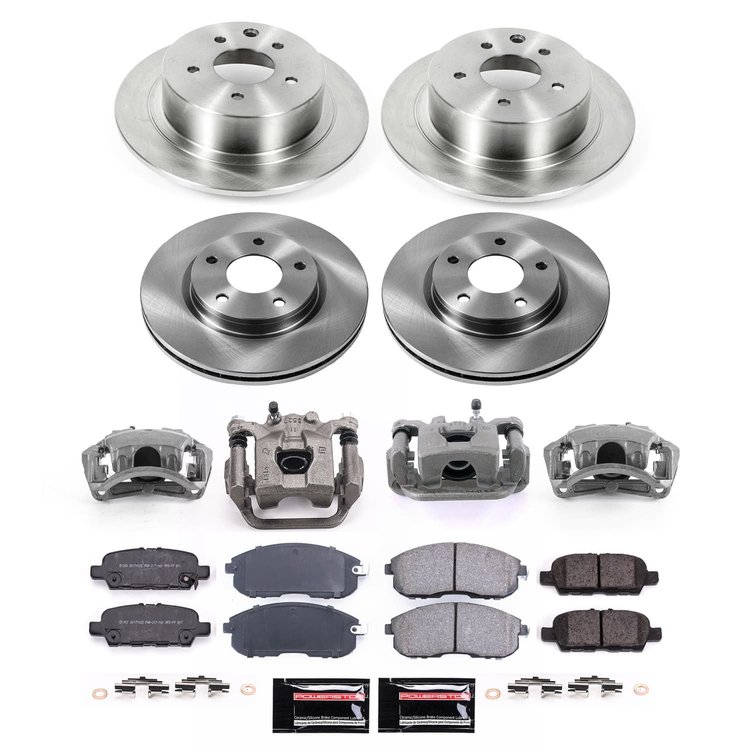 KCOE8359 OE Stock Replacement Low-Dust Ceramic Brake Pad, Rotor & Caliper Kit
