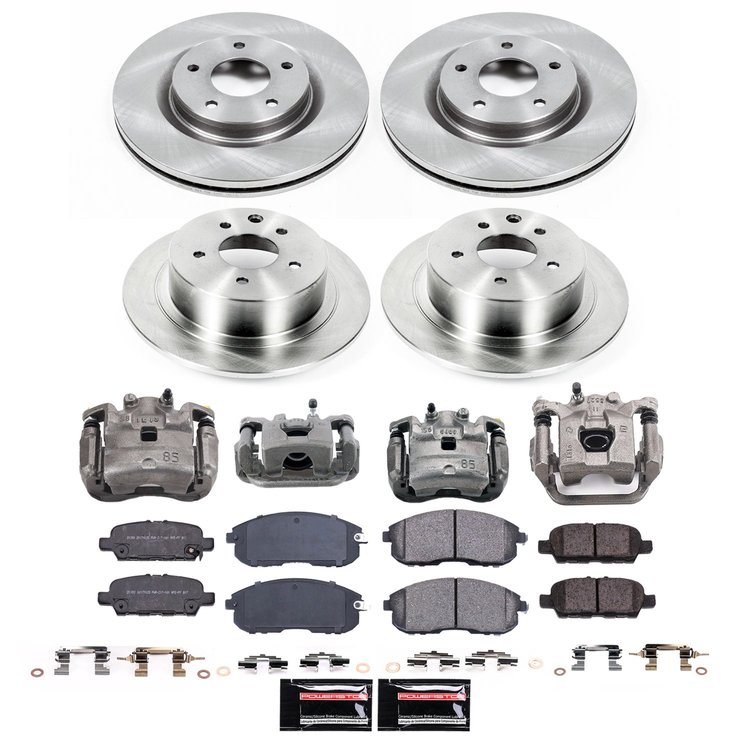 KCOE8360 OE Stock Replacement Low-Dust Ceramic Brake Pad, Rotor & Caliper Kit