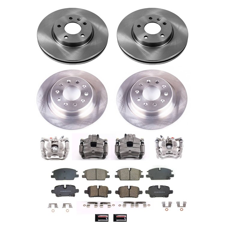 KCOE8799 OE Stock Replacement Low-Dust Ceramic Brake Pad, Rotor & Caliper Kit
