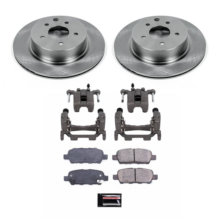 KCOE9064 OE Stock Replacement Low-Dust Ceramic Brake Pad, Rotor & Caliper Kit