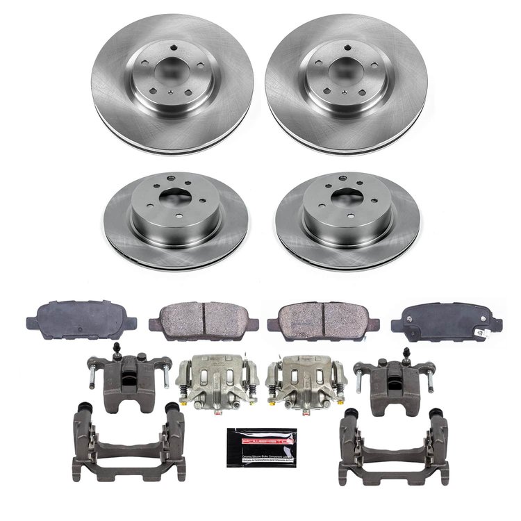 KCOE9065 OE Stock Replacement Low-Dust Ceramic Brake Pad, Rotor & Caliper Kit