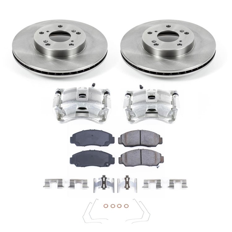KCOE9109 OE Stock Replacement Low-Dust Ceramic Brake Pad, Rotor & Caliper Kit