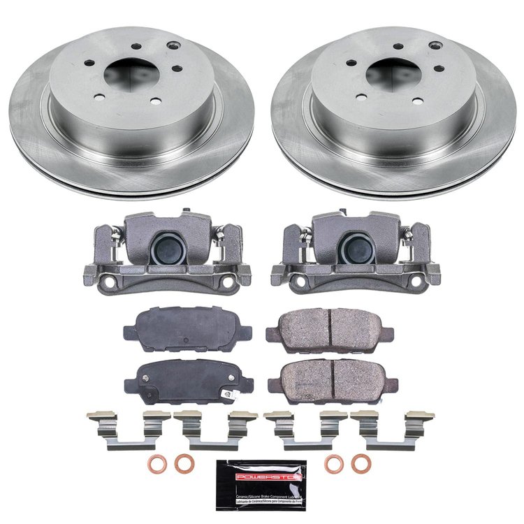KCOE9134 OE Stock Replacement Low-Dust Ceramic Brake Pad, Rotor & Caliper Kit