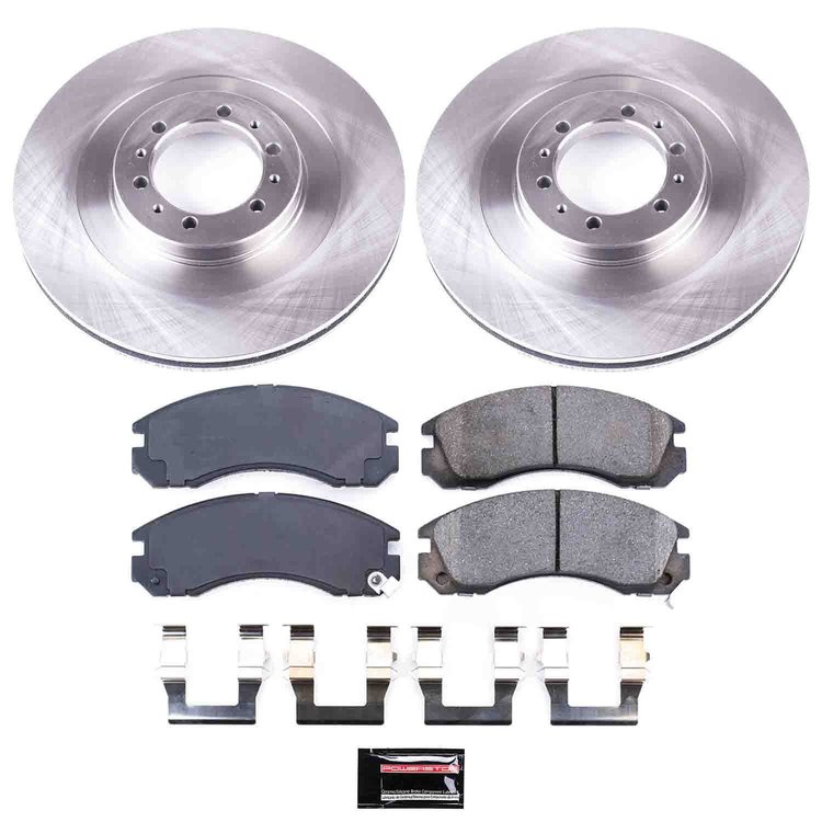 1-Click Daily Driver Brake Kits Front OE Replacement Rotors Z16 Ceramic Scorched Brake Pads