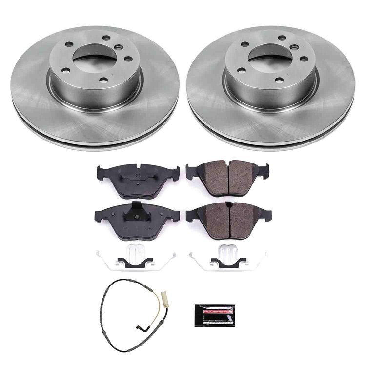 1-Click Daily Driver Brake Kits Front OE Replacement Rotors Z16 Ceramic Scorched Brake Pads