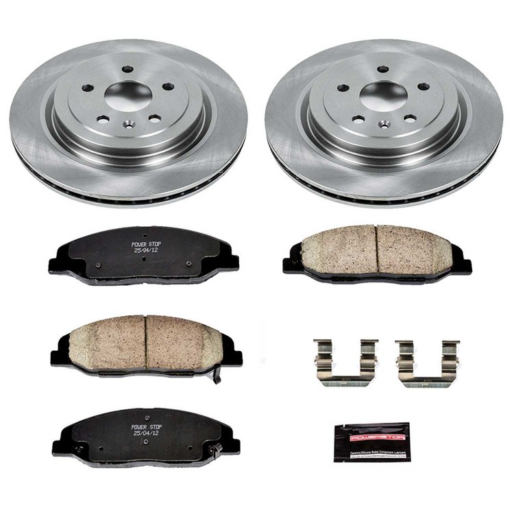 1-Click Daily Driver Brake Kits Rear OE Replacement Rotors Z16 Ceramic Scorched Brake Pads