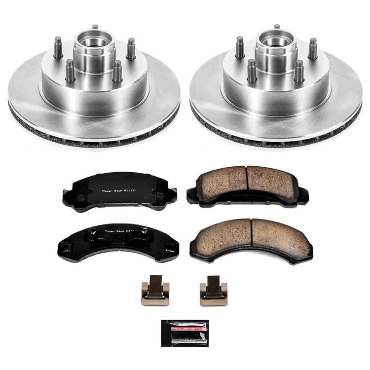 1-Click Daily Driver Brake Kits Front OE Replacement Rotors Z16 Ceramic Scorched Brake Pads