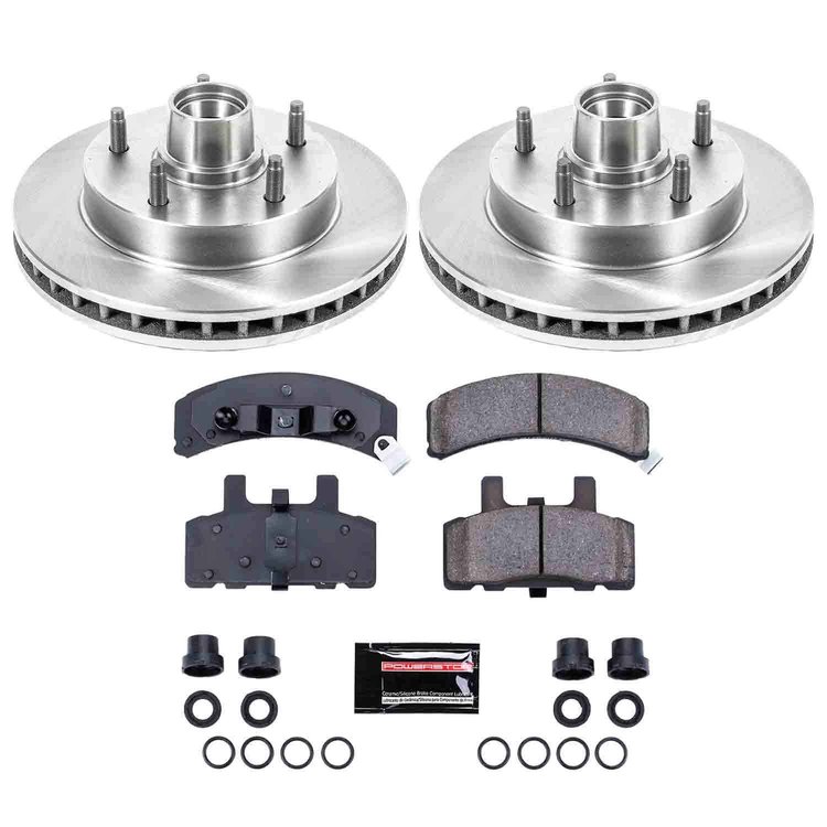 1-Click Daily Driver Brake Kits Front OE Replacement Rotors Z16 Ceramic Scorched Brake Pads
