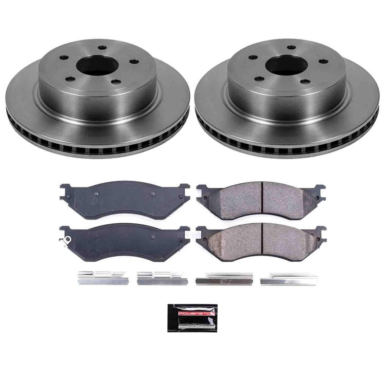 1-Click Daily Driver Brake Kits Rear OE Replacement Rotors Z16 Ceramic Scorched Brake Pads