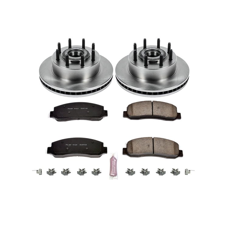 1-Click Daily Driver Brake Kits Front OE Replacement Rotors Z16 Ceramic Scorched Brake Pads
