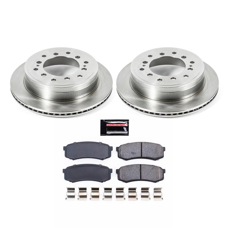 1-Click Daily Driver Brake Kits Rear OE Replacement Rotors Z16 Ceramic Scorched Brake Pads