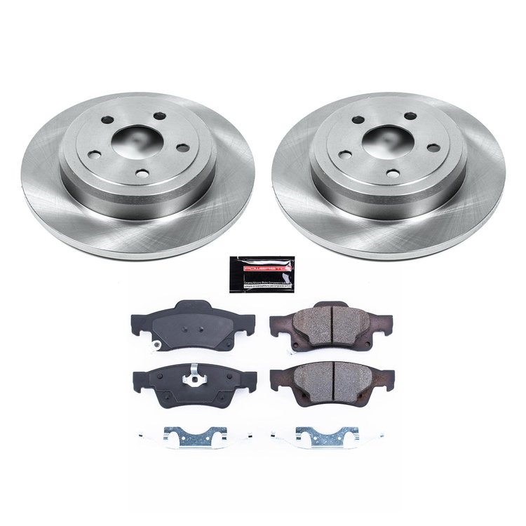 1-Click Daily Driver Brake Kits Rear OE Replacement Rotors Z16 Ceramic Scorched Brake Pads