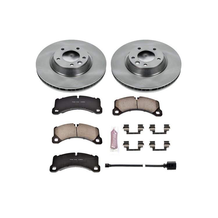 1-Click Daily Driver Brake Kits Front OE Replacement Rotors Z16 Ceramic Scorched Brake Pads