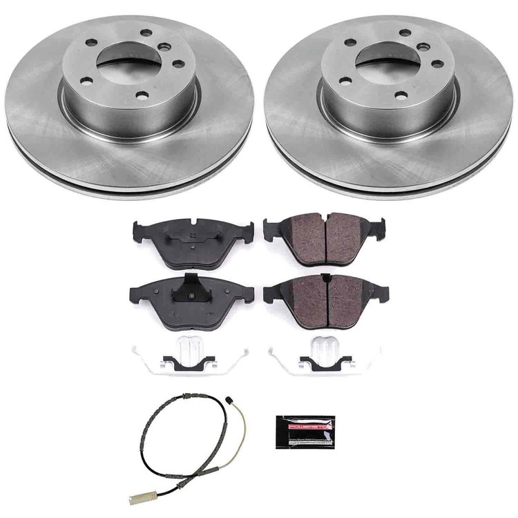 1-Click Daily Driver Brake Kits Front OE Replacement Rotors Z16 Ceramic Scorched Brake Pads